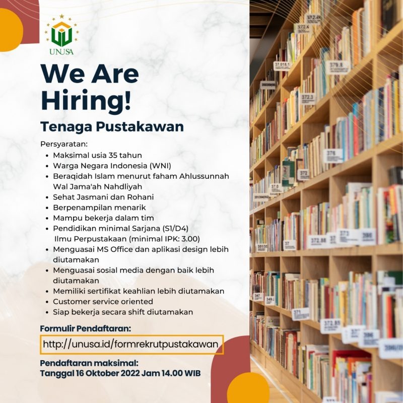 Poster Rekrutmen Tenaga Pustakawan